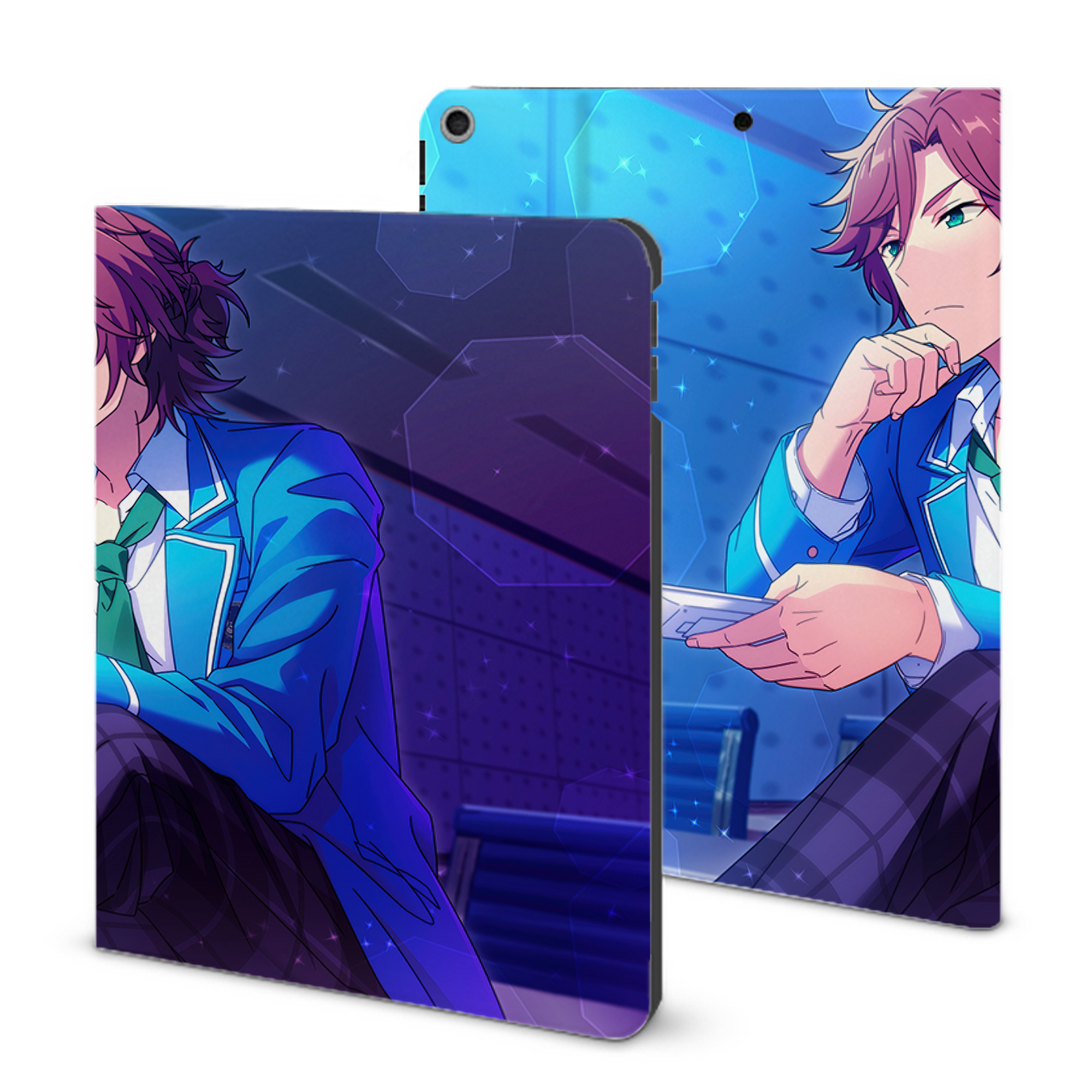 （画像用） あんさんぶるスターズ! Ensemble Stars IPad ケース ブック型 PUレザー TPU 耐衝撃 軽量 薄型 ペン収納なし 全面保護 IPad 各モデル対応